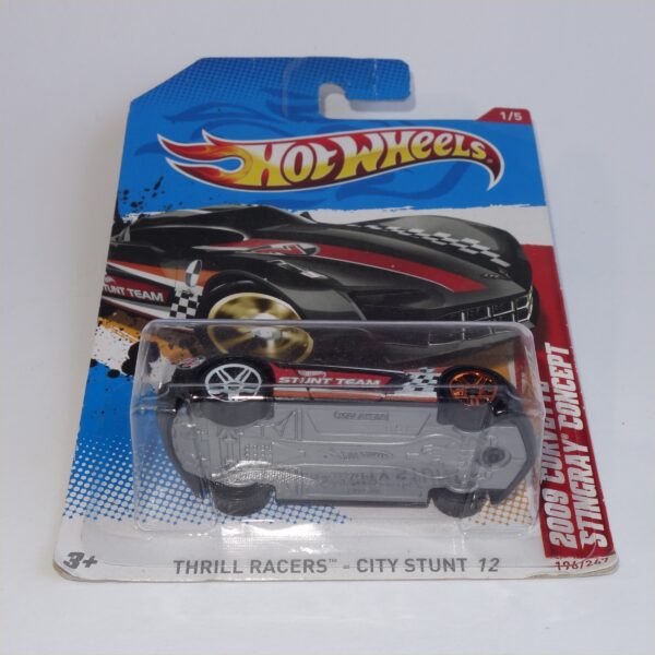 Hotwheels 2012 Thrill Racers Chevrolet Corvette  2009 Stingray Concept Black - Image 6