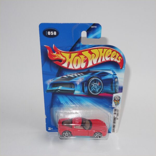 Hotwheels Issued 2004 First Editions Chevrolet Corvette C6 Red