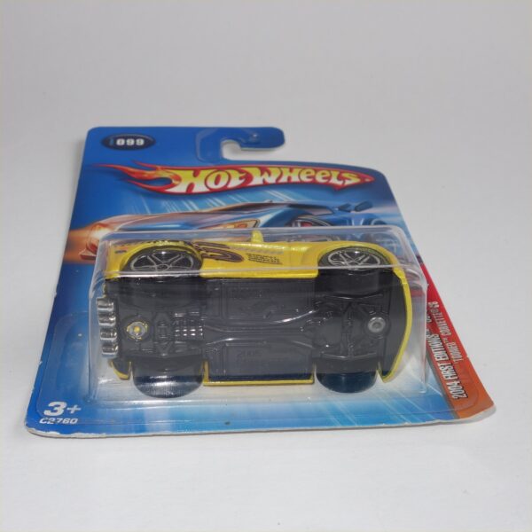 Hotwheels Issued 2004 First Editions Tooned C6 Chevrolet Corvette Yellow - Image 6