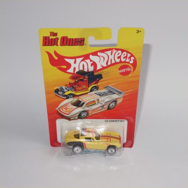 Hotwheels Issued 2011 The Hot Ones 1963 Chevrolet Corvette Yellow