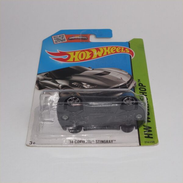 Hotwheels Issued 2013 HW Workshop 14 Chevrolet Corvette Stingray Silver - Image 6