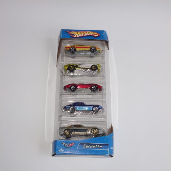 Hotwheels Issued 2006 Gift Set of 5 Chevrolet Corvettes - Image 4