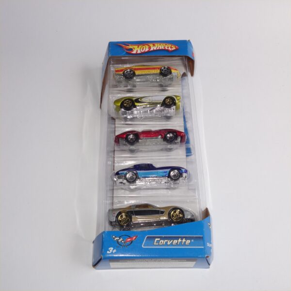 Hotwheels Issued 2006 Gift Set of 5 Chevrolet Corvettes - Image 2