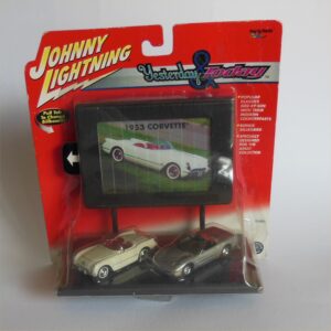 Johnny Lightning Yesterday Today Billboard 1953 2000 Chevrolet Corvette Open Top Coupes Twin Pack