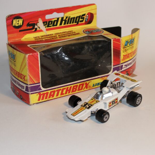 Matchbox Speed Kings K-35 Lightning F1 Racing Car White