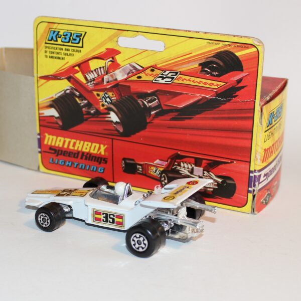 Matchbox Speed Kings K-35 Lightning F1 Racing Car White