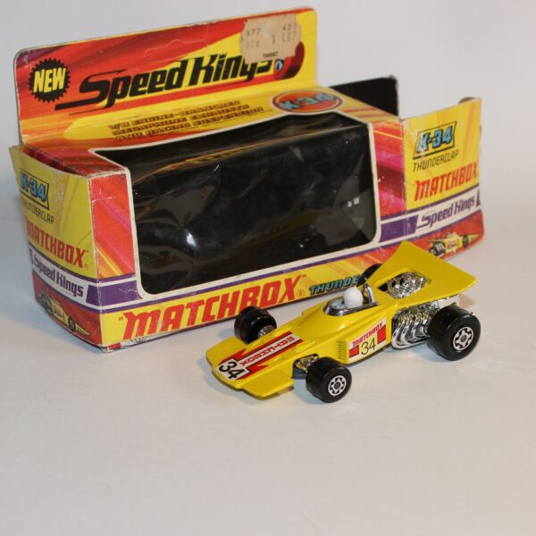 Matchbox Speed Kings K-34 Thunderclap F1 Racing Car Yellow