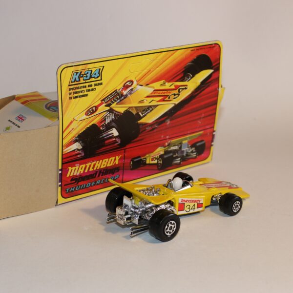 Matchbox Speed Kings K-34 Thunderclap F1 Racing Car Yellow