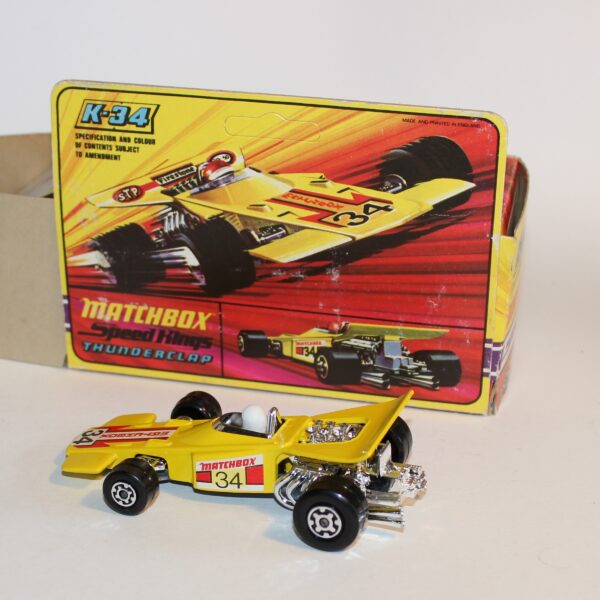 Matchbox Speed Kings K-34 Thunderclap F1 Racing Car Yellow