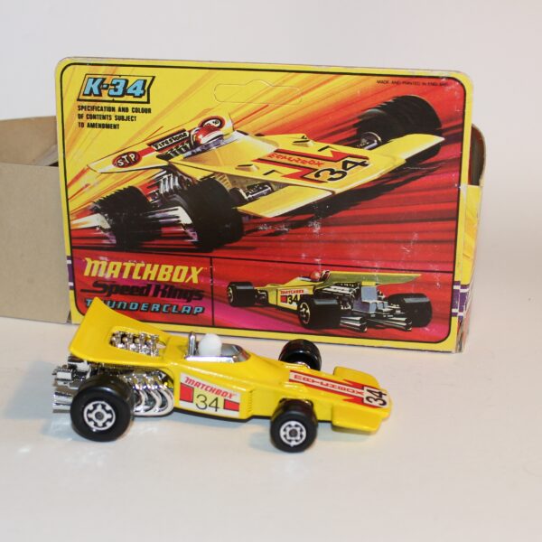 Matchbox Speed Kings K-34 Thunderclap F1 Racing Car Yellow