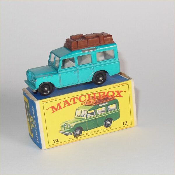 Matchbox Lesney 12c Land Rover Safari Blue Boxed