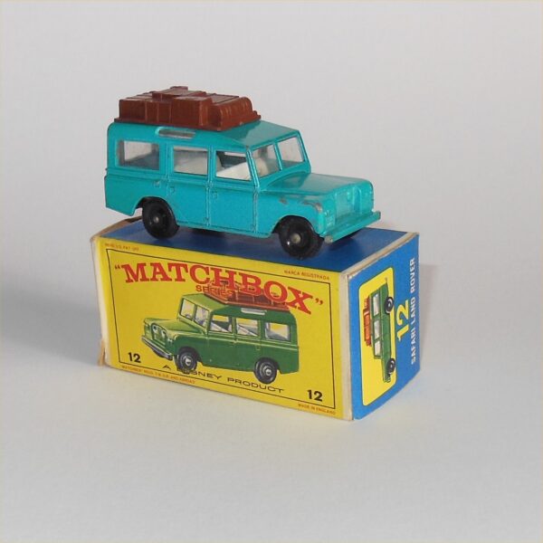 Matchbox Lesney 12c Land Rover Safari Blue Boxed