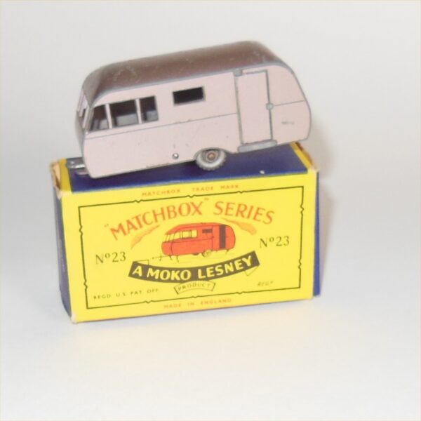 Matchbox Lesney 23c Bluebird Caravan Boxed