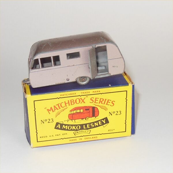 Matchbox Lesney 23c Bluebird Caravan Boxed