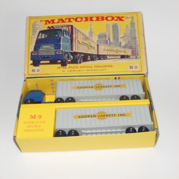 Matchbox Lesney Major Pack 9 Inter State Double Freighter Late Issue Grey Boxed