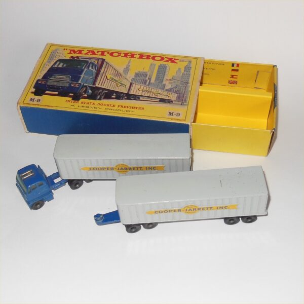 Matchbox Lesney Major Pack 9 Inter State Double Freighter Late Issue Grey Boxed