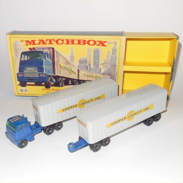 Matchbox Lesney Major Pack 9 Inter State Double Freighter Late Issue Grey Boxed