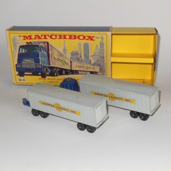 Matchbox Lesney Major Pack 9 Inter State Double Freighter Late Issue Grey Boxed