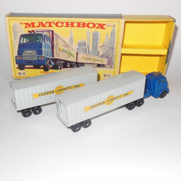 Matchbox Lesney Major Pack 9 Inter State Double Freighter Late Issue Grey Boxed