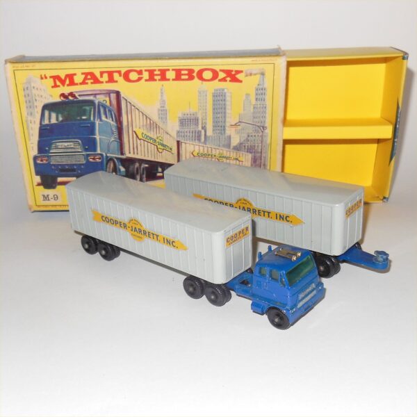 Matchbox Lesney Major Pack 9 Inter State Double Freighter Late Issue Grey Boxed