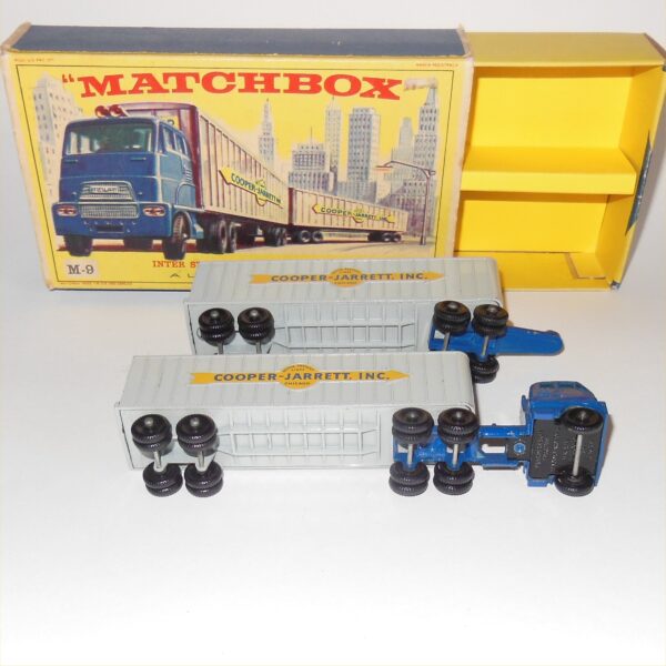 Matchbox Lesney Major Pack 9 Inter State Double Freighter Late Issue Grey Boxed