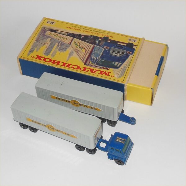 Matchbox Lesney Major Pack 9 Inter State Double Freighter Late Issue Grey Boxed