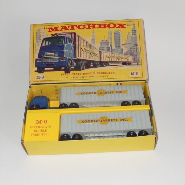 Matchbox Lesney Major Pack 9 Inter State Double Freighter Late Issue Grey Boxed