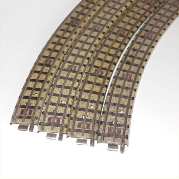 Hornby Dublo 3710 3-Rail Standard Curve Wide Tongue 4 Piece Pack