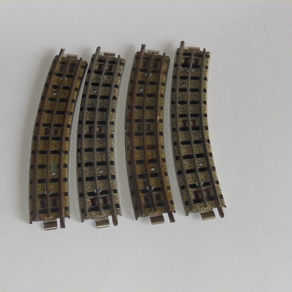 Hornby Dublo 3711 3-Rail Half Curve Wide Tongue 4 Piece Pack