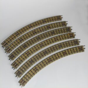 Hornby Dublo 3710 3-Rail Standard Curve Narrow Tongue 6 Pieces Used