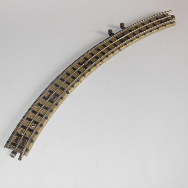 Hornby Dublo 3713 15inch Radius Standard Curve 3-Rail Meccano with Power Terminals Left Side