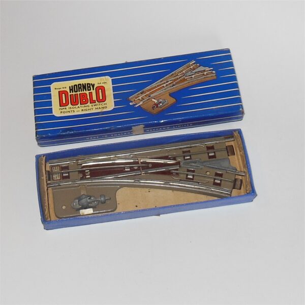 Hornby Dublo 3728 ISPR Isolating Switch Points Right Hand 3-Rail Original Box