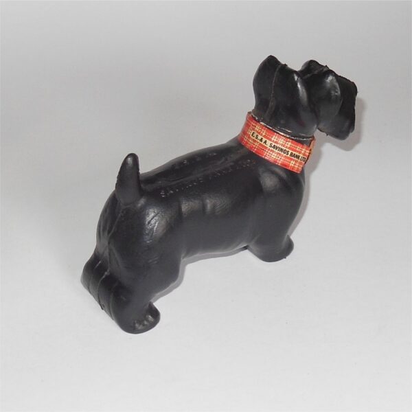 Scotty Terrier Dog Plastic E.S. & A. Savings Bank Money Box