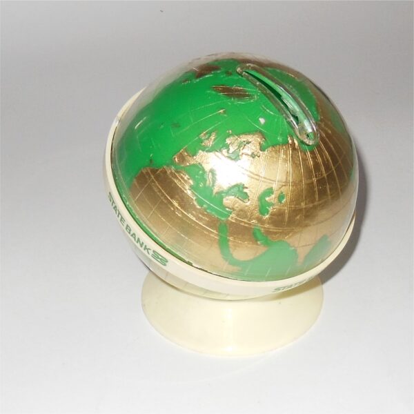 State Bank Victoria Plastic World Globe Savings Bank Money Box