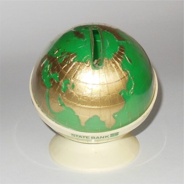 State Bank Victoria Plastic World Globe Savings Bank Money Box