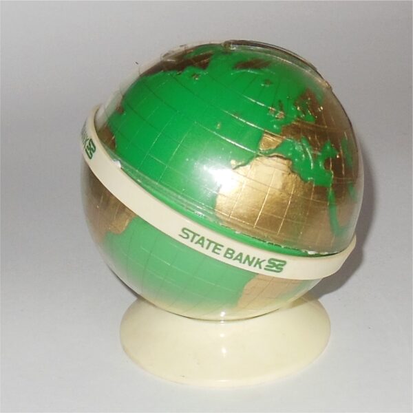 State Bank Victoria Plastic World Globe Savings Bank Money Box