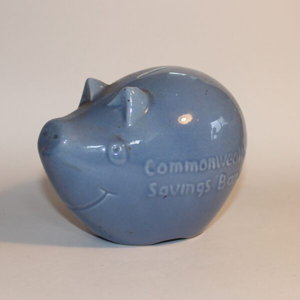 Money Box Bank Pig CBA Commonwealth China Clay