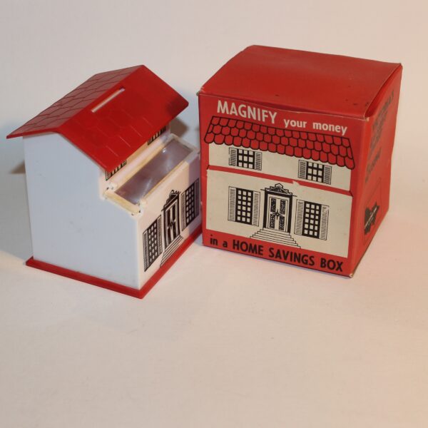 Piggy Bank Plastic House Magnify Money Housing Loan State Bank Victoria