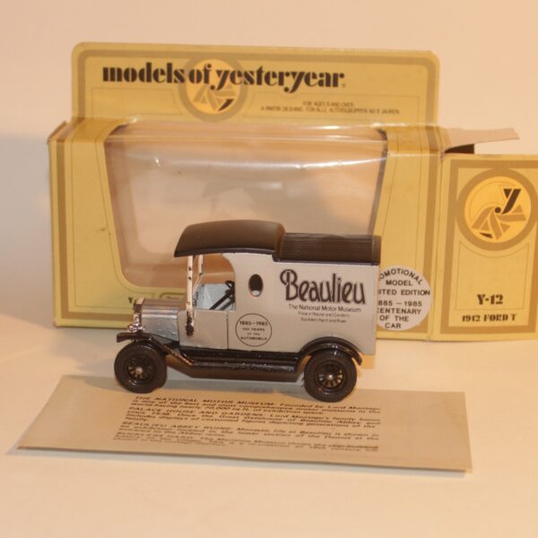Matchbox Models of Yesteryear Y-12 1912 Ford Model T Beaulieu Motor Museum 1985