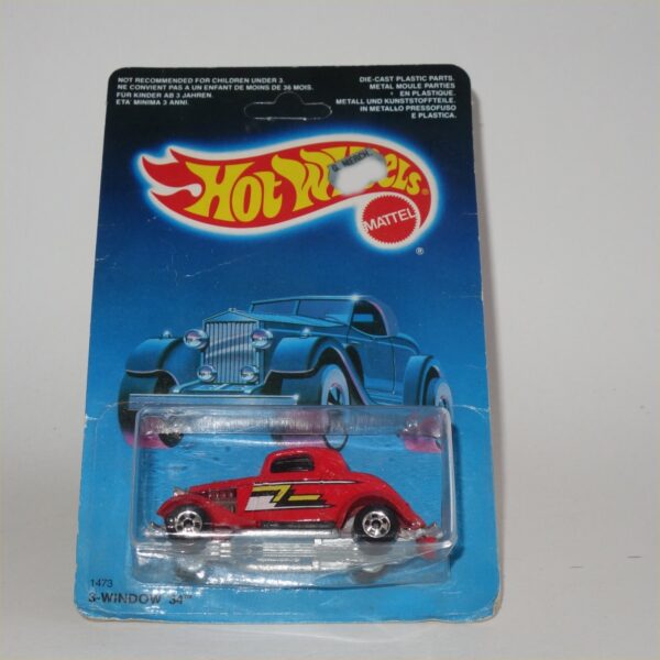 Mattel Hot Wheels 1987 Ford 3 Window '34 ZZ-Top Canadian Card MoC