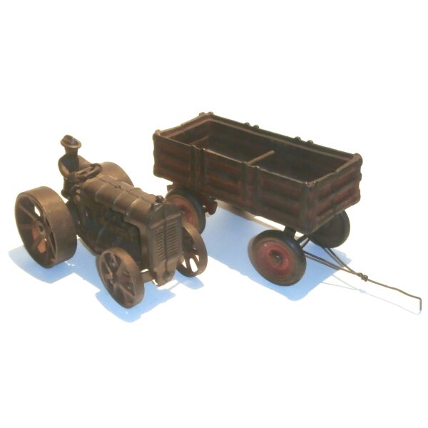 Arcade Cast Iron Fordson Farm Tractor with Trailer c1930