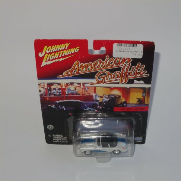 Johnny Lightning American Graffiti 1957 Chevrolet Corvette Grey Closed Top