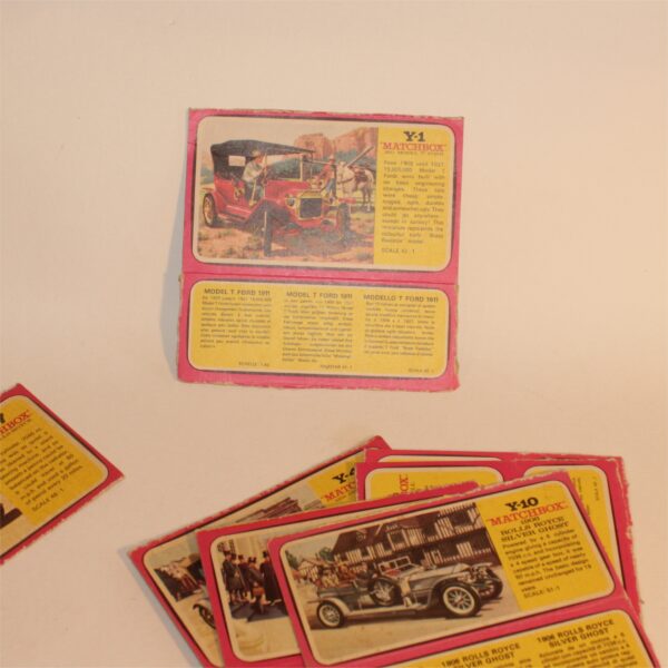 Matchbox Models of Yesteryear 1970's Box Art Panels Partial Boxes