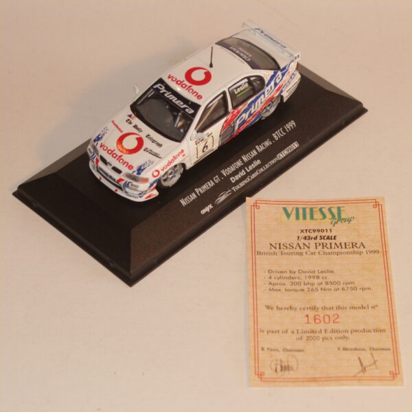 Onyx Vitesse XT99011 Nissan Primera GT Vodaphone Racing Team 1999