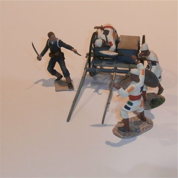 Britain's 27055 War Along Nile Naval Brigade Gatling Gun Madhists Figures Set