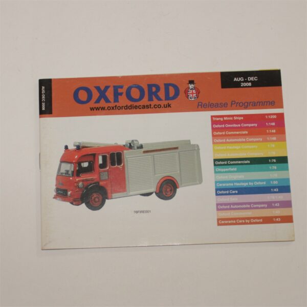 Oxford Diecast Scale Models Catalog Aug to Dec 2008