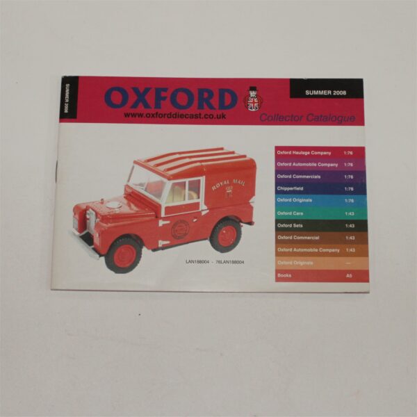 Oxford Diecast Scale Models Catalog Summer 2008