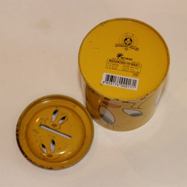 Warner Bros. Tweety Bird Yellow Tin Money Box Coin Bank